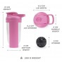 Phoenix Fitness Protein Shaker, pink - 1